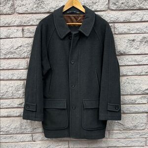 Stunning Classic Dark Green Men's Pea Coat